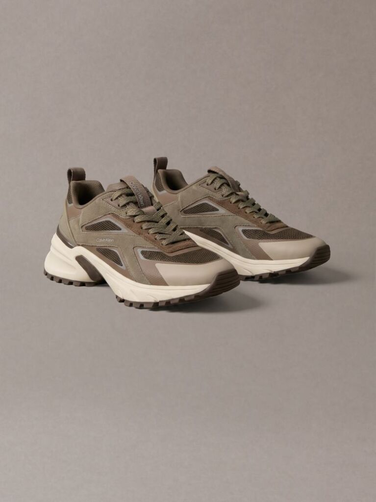 Brown Knit Mesh Runner Trainers  Women