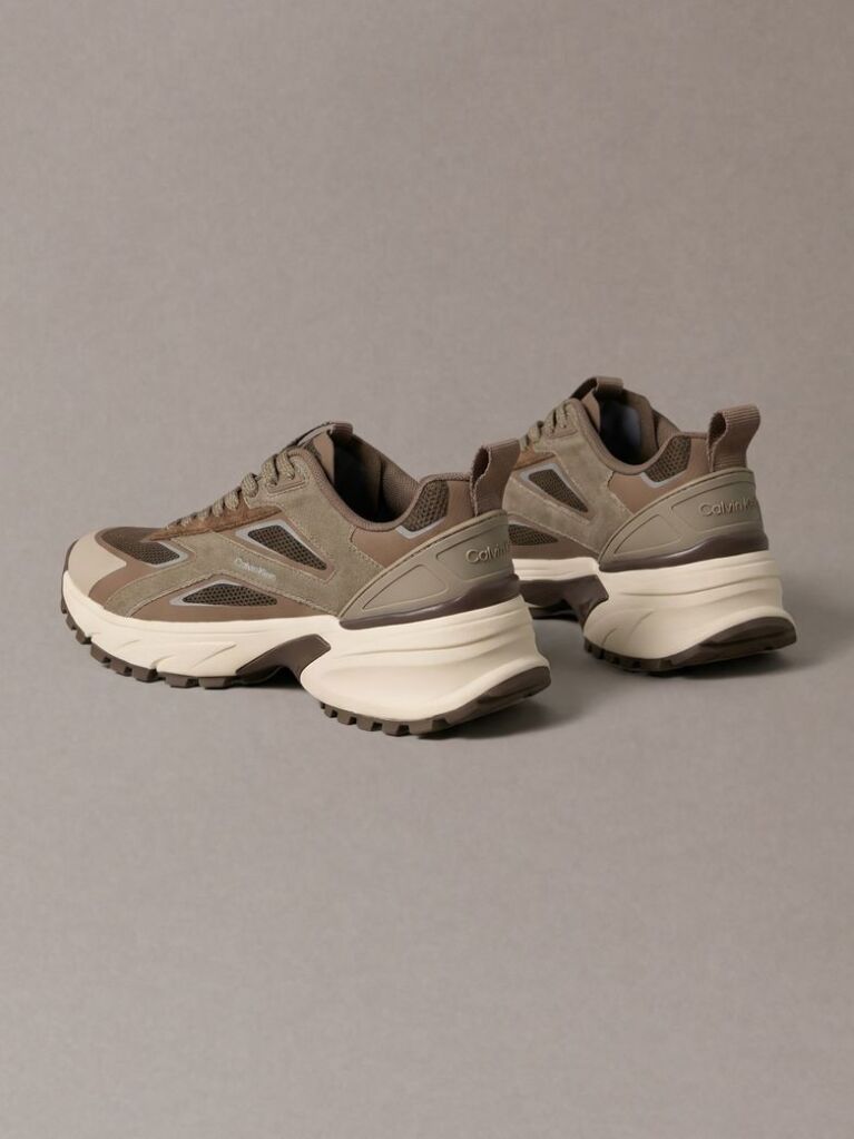 Brown Knit Mesh Runner Trainers  Women