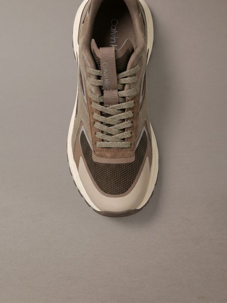 Brown Knit Mesh Runner Trainers  Women