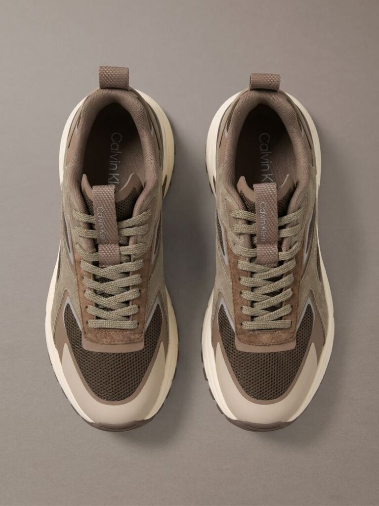 Brown Knit Mesh Runner Trainers  Women
