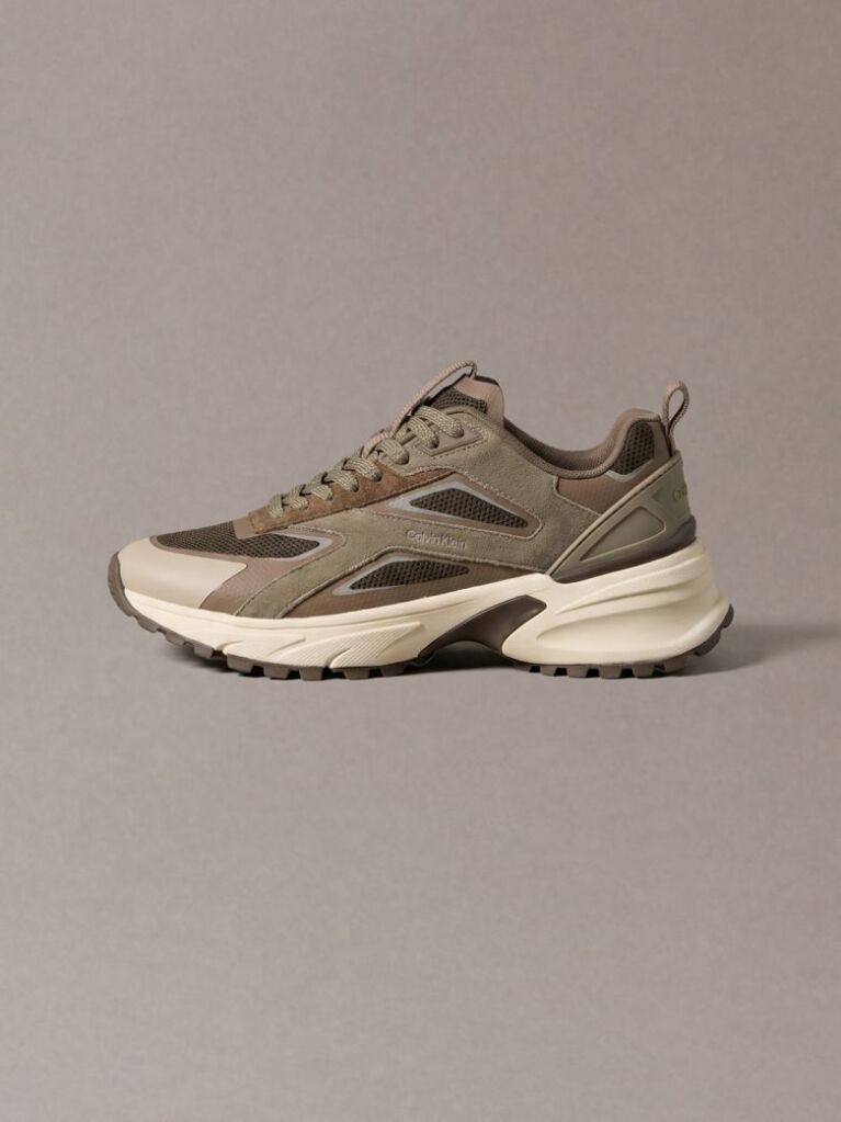 Brown Knit Mesh Runner Trainers  Women