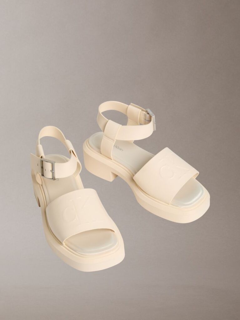 Beige Melanie -Leather Chunky Sandals  Women