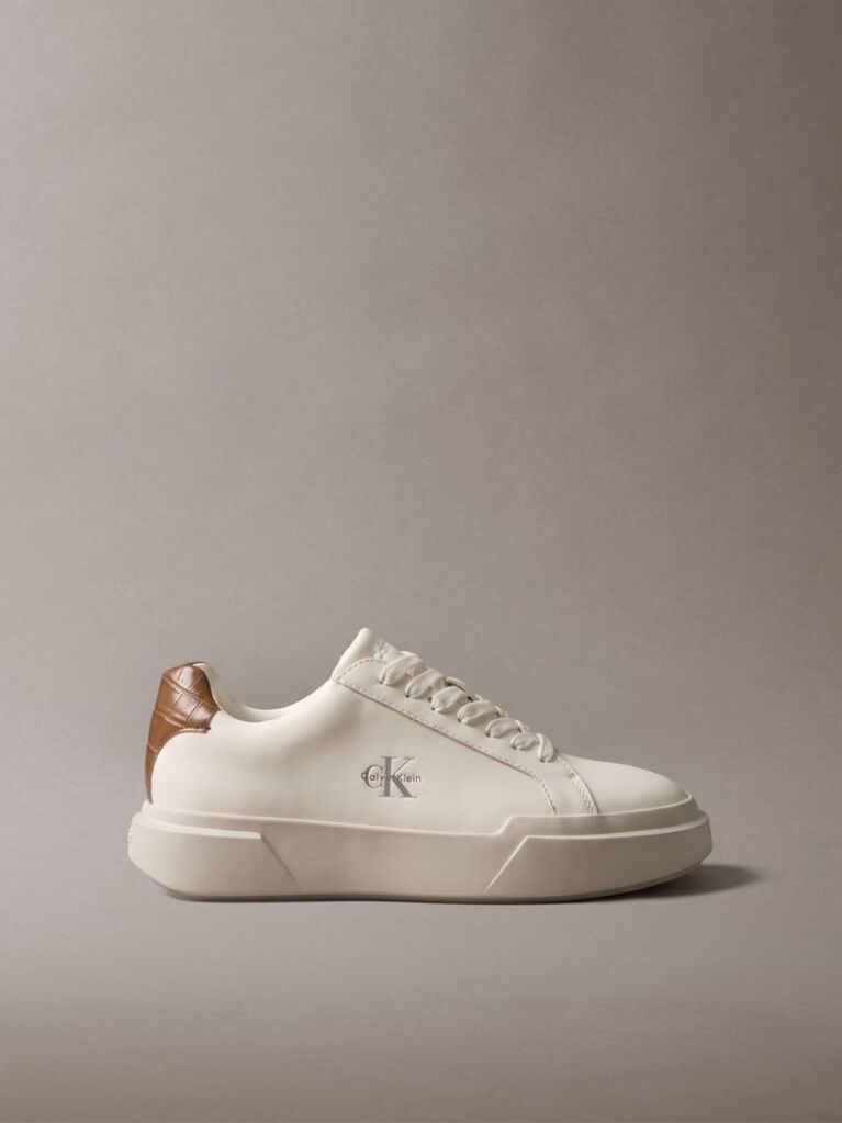 Λευκό Δερμάτινα Chunky Sneakers  Γυναίκα