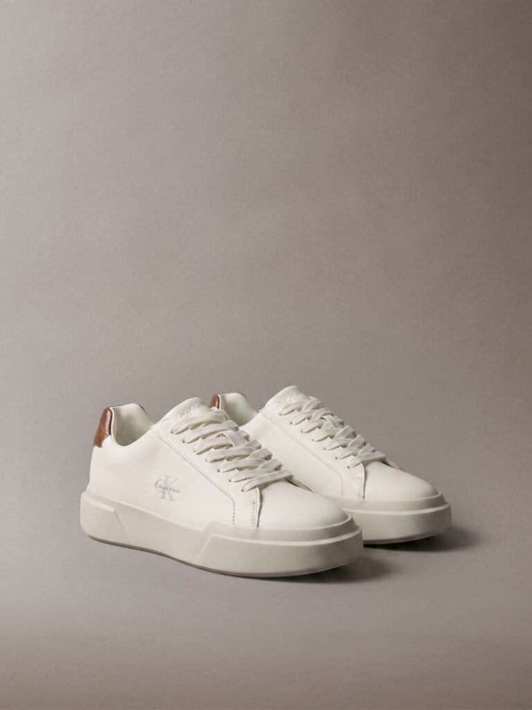 Λευκό Δερμάτινα Chunky Sneakers  Γυναίκα