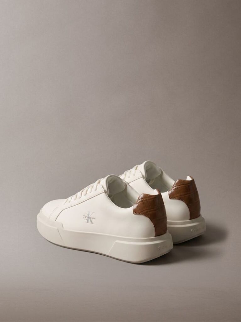 Λευκό Δερμάτινα Chunky Sneakers  Γυναίκα