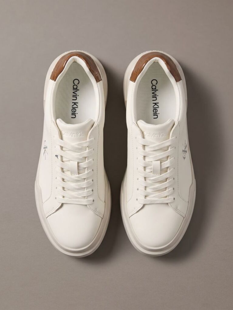 Λευκό Δερμάτινα Chunky Sneakers  Γυναίκα