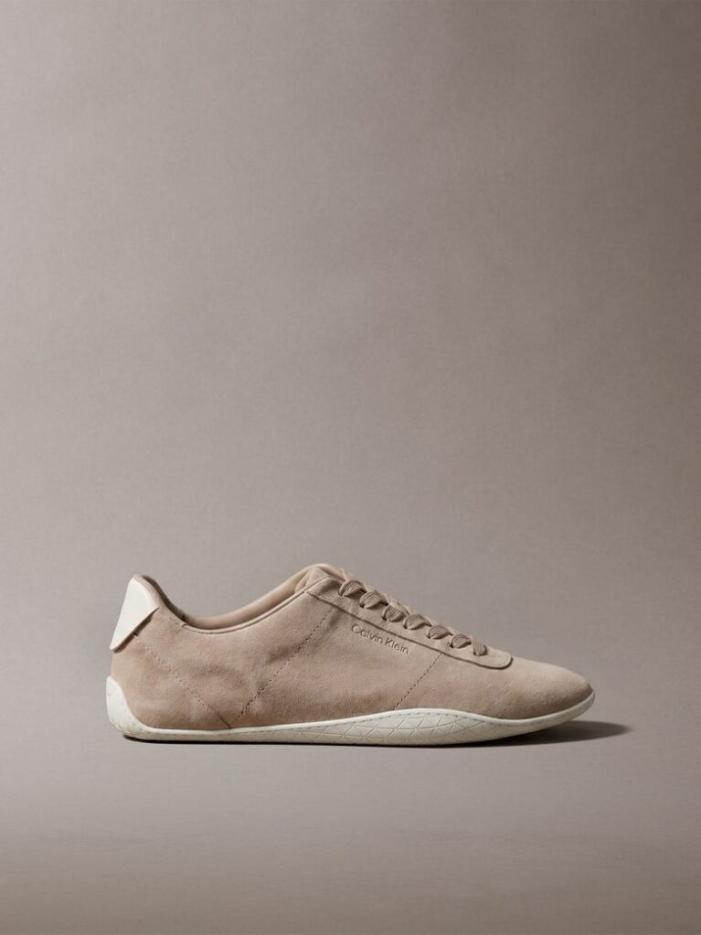 Beige Suede Hybrid Ballet Sneakers  Women