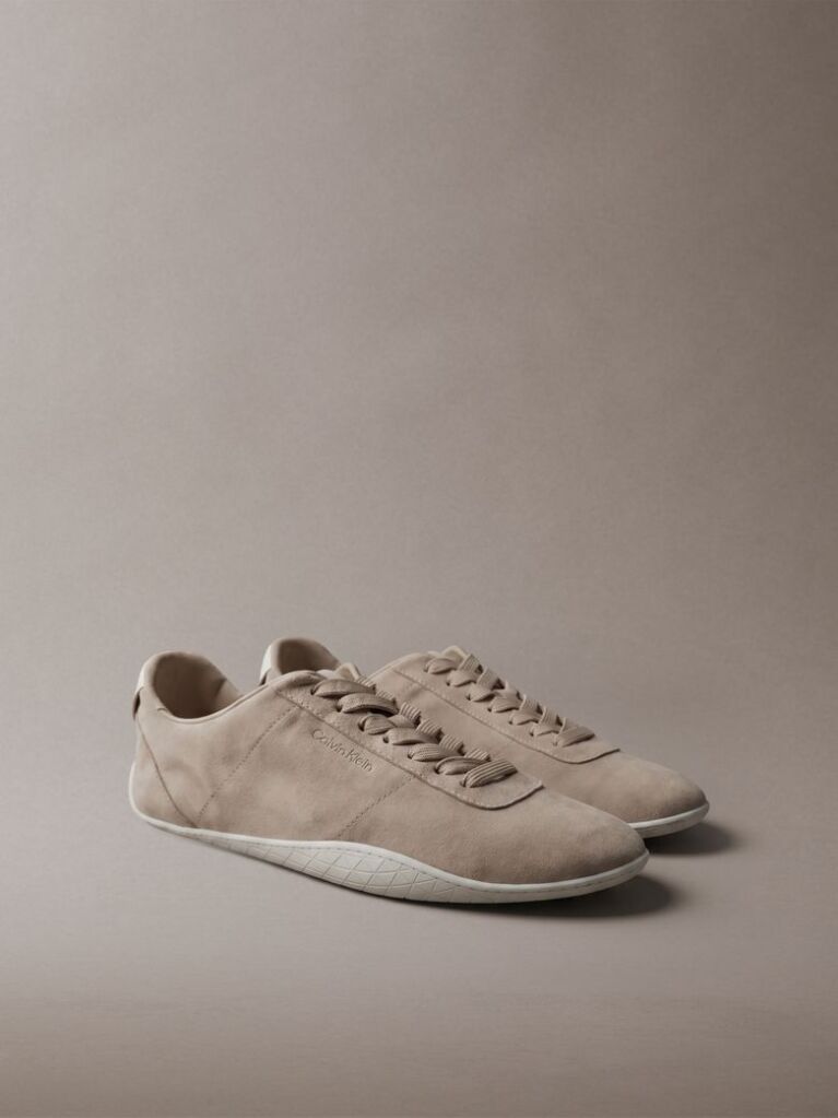Beige Suede Hybrid Ballet Sneakers  Women