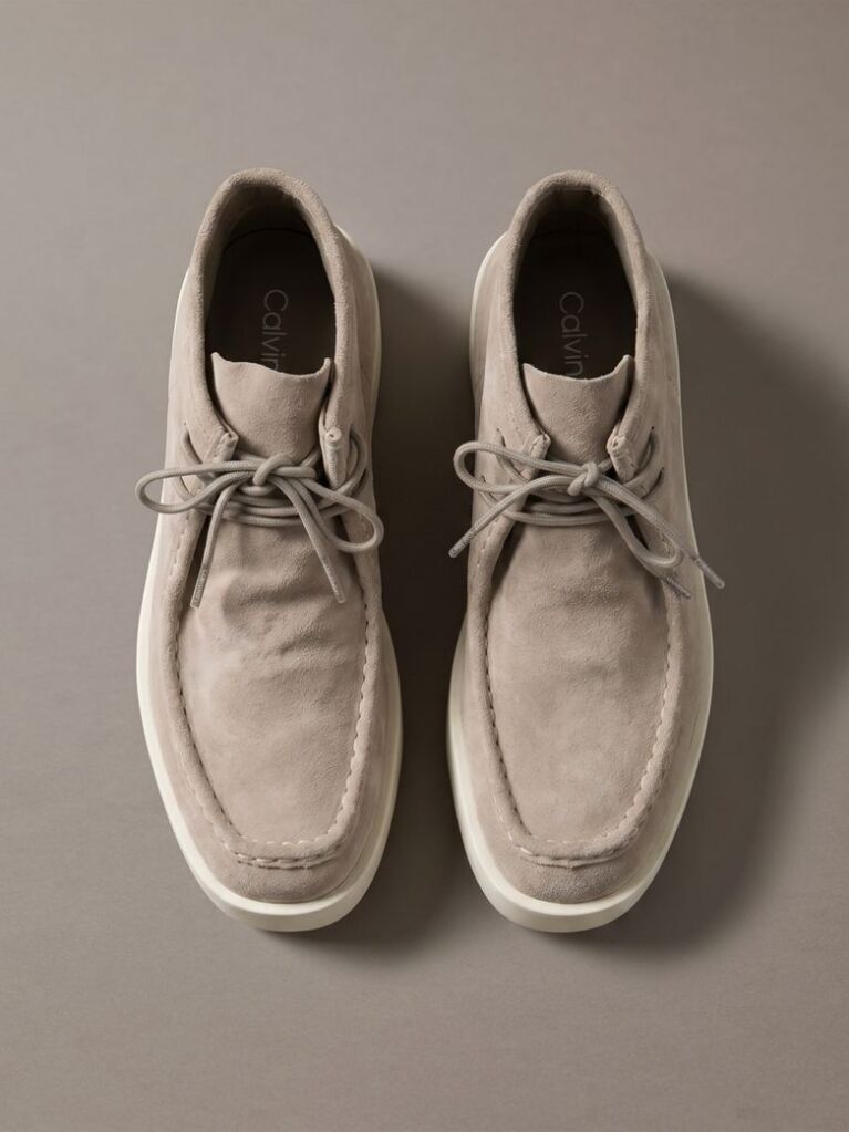 Beige Suede Platform Desert Boots  Women