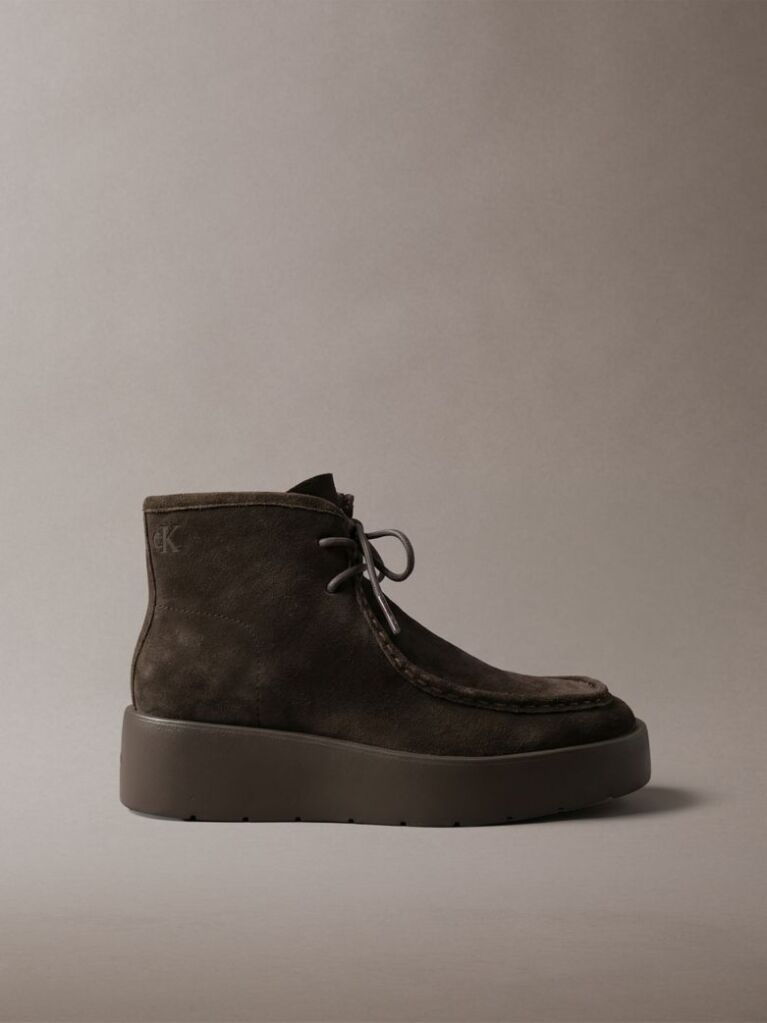 Brown Suede Platform Desert Boots  Women