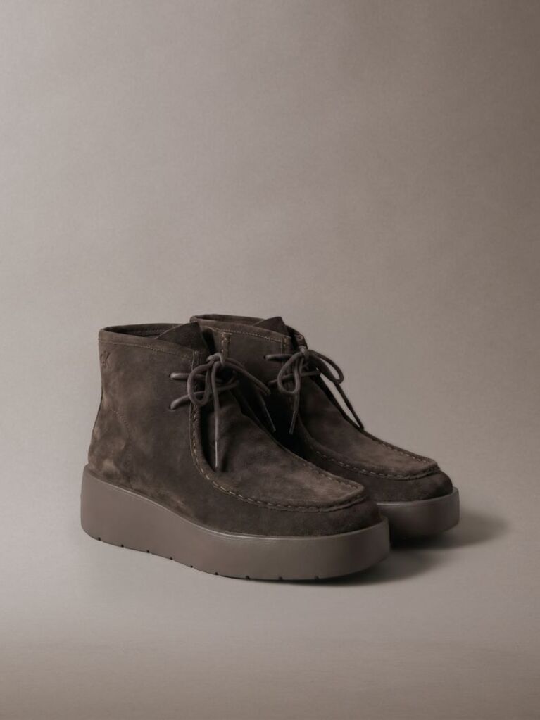 Brown Suede Platform Desert Boots  Women