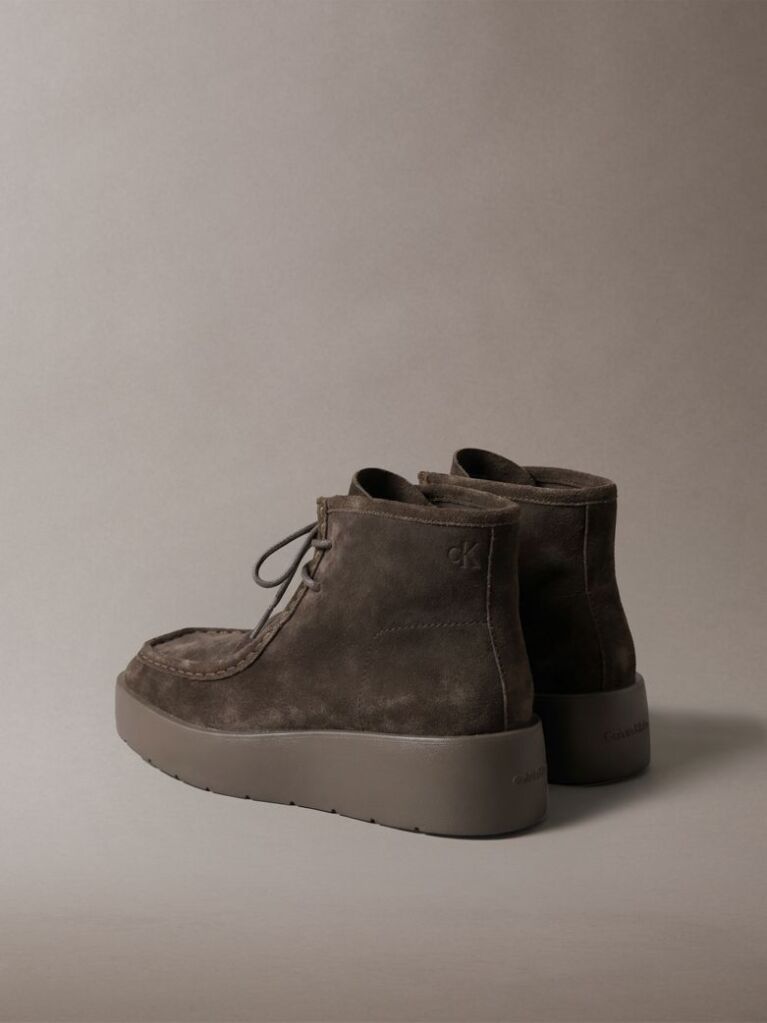 Brown Suede Platform Desert Boots  Women