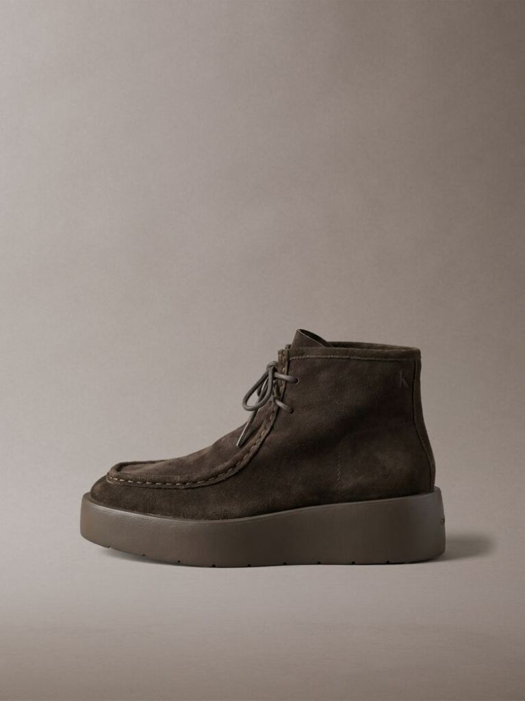 Brown Suede Platform Desert Boots  Women