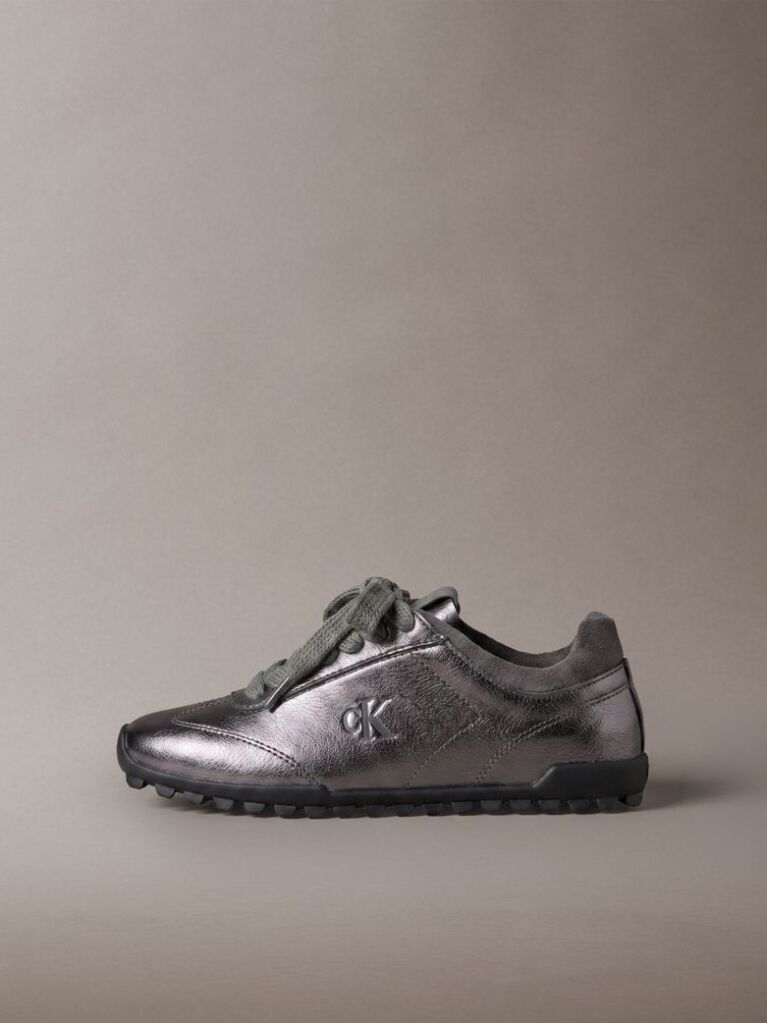 Γκρι Χαμηλά Sneakers Με Λάμψη  Γυναίκα