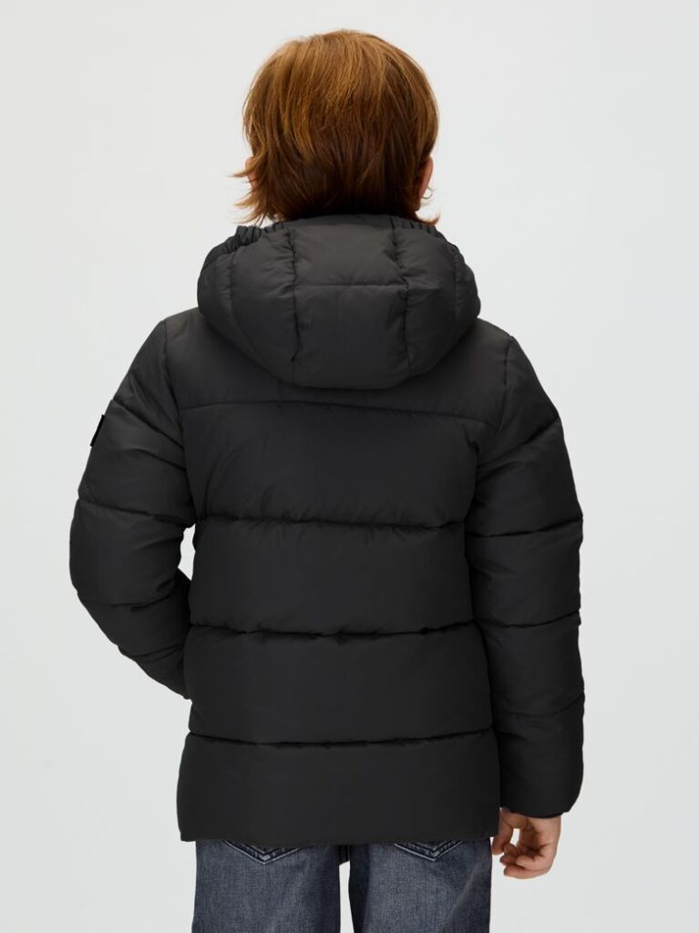 Black Recycled Polyester Puffer Jacket  Boys