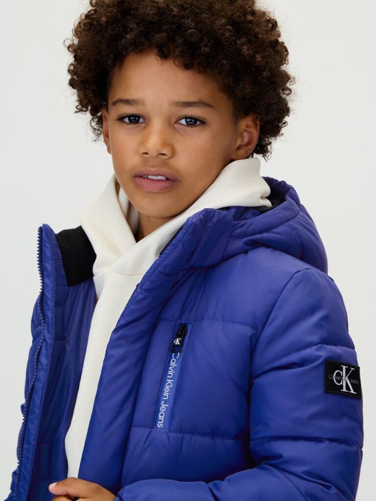 Blue Recycled Polyester Puffer Jacket  Boys