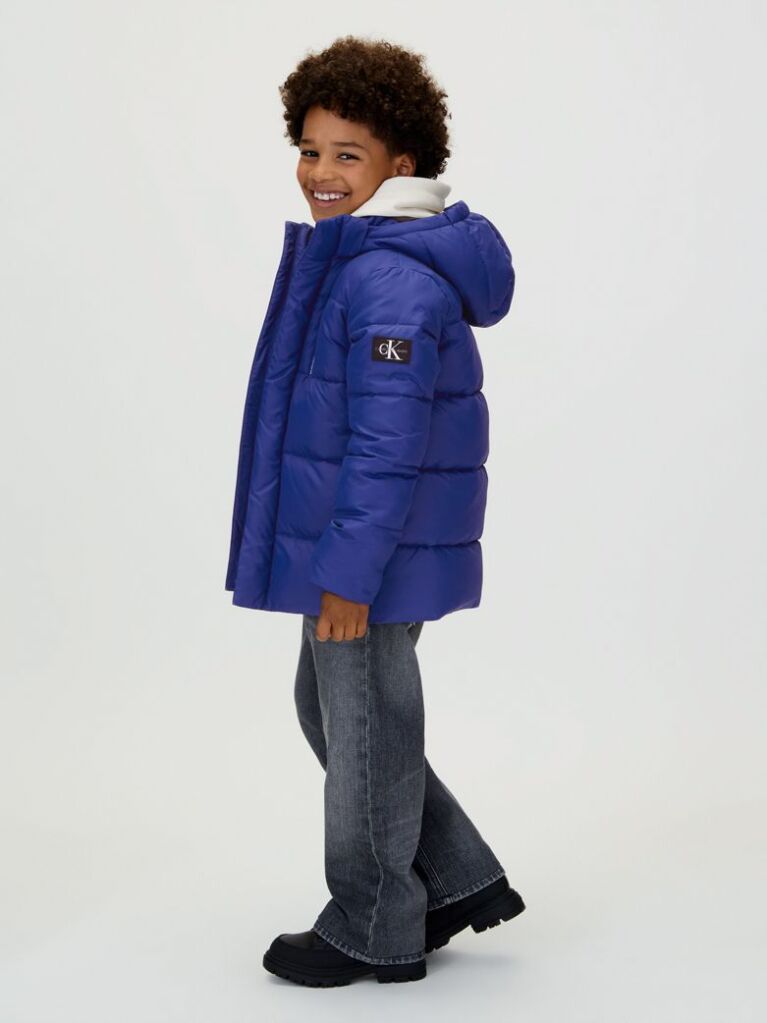 Blue Recycled Polyester Puffer Jacket  Boys