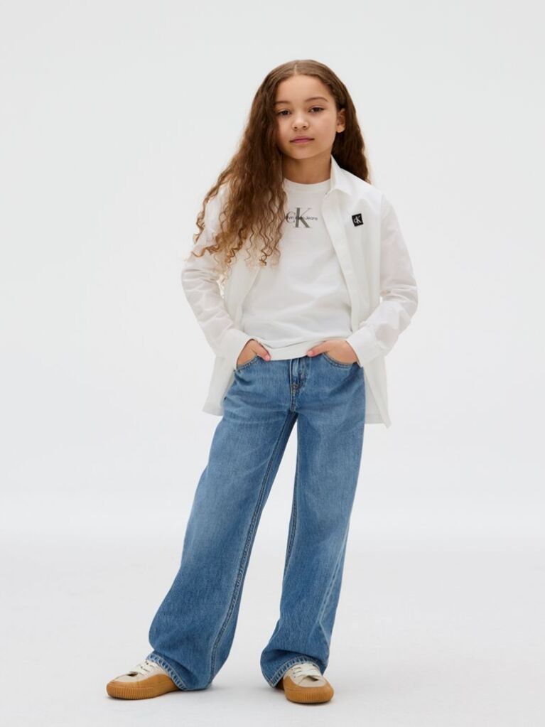 White Kids' Cotton Poplin Shirt  Boys
