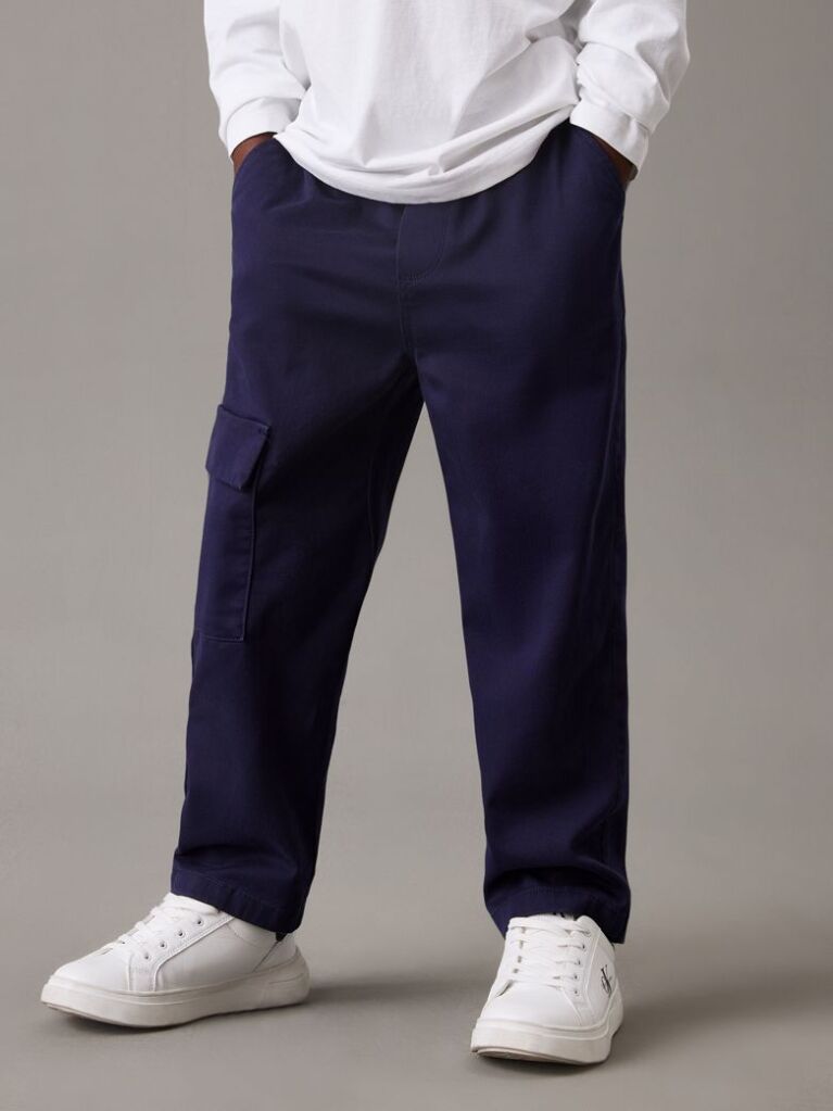 Blue Relaxed Skater Cargo Trousers  Boys