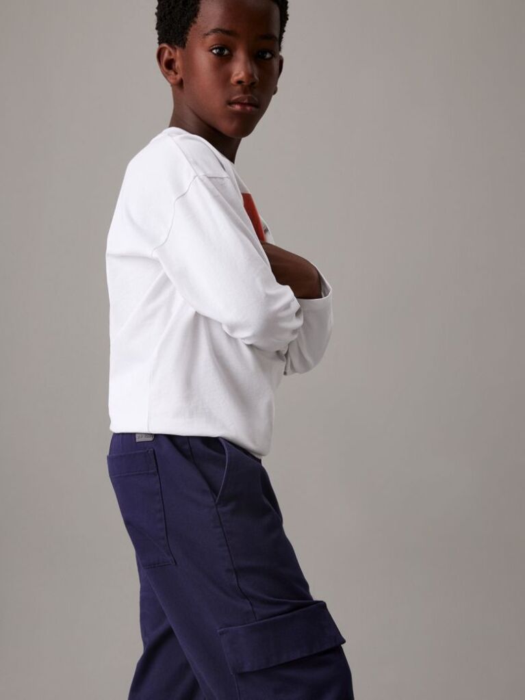 Blue Relaxed Skater Cargo Trousers  Boys