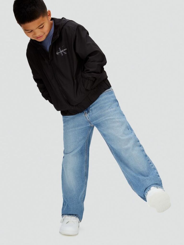 Black Relaxed Windbreaker Jacket  Boys