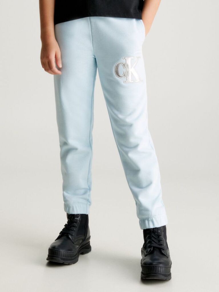 Blue Relaxed Logo Joggers  Girls