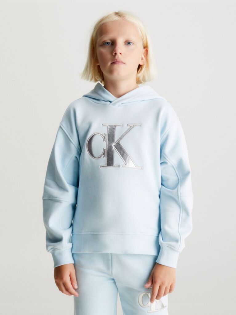 Blue Relaxed Logo Hoodie  Girls