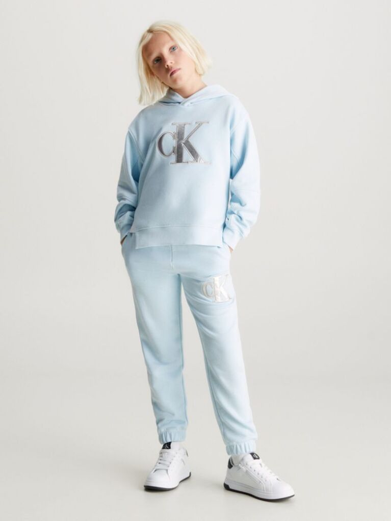 Blue Relaxed Logo Hoodie  Girls