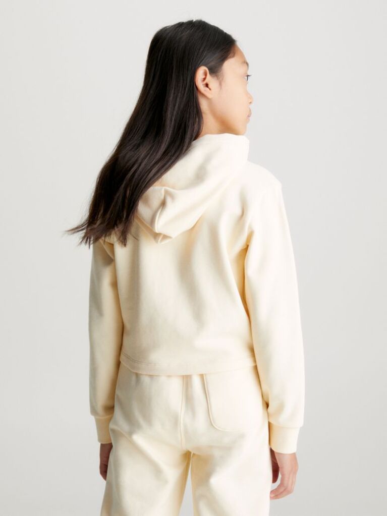 Beige Soft Twist Hoodie  Girls