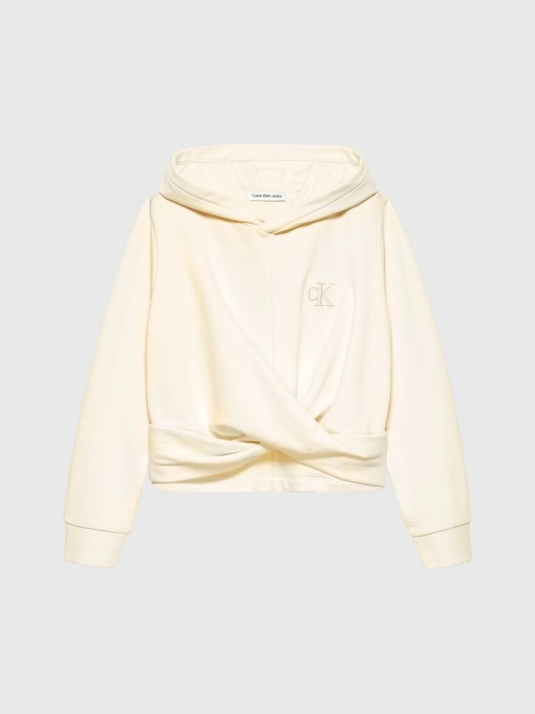 Beige Soft Twist Hoodie  Girls