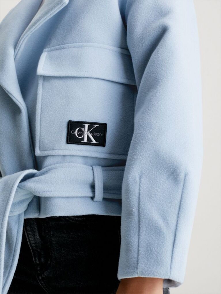Blue Felt Wrap Jacket  Girls