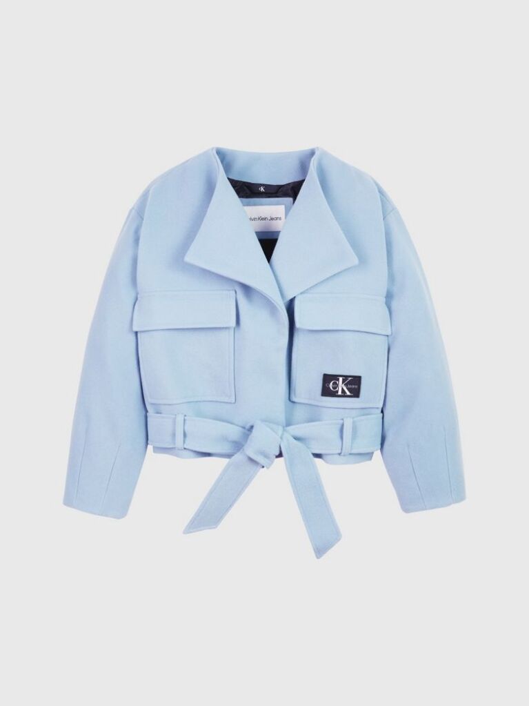 Blue Felt Wrap Jacket  Girls