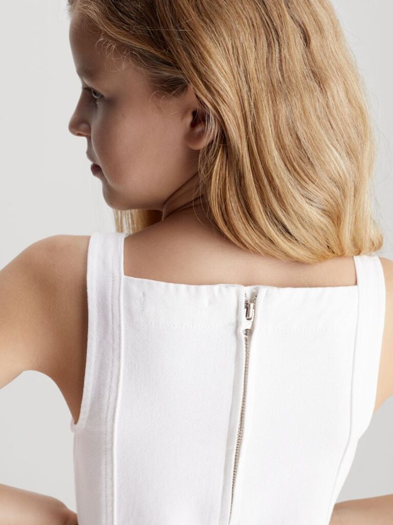 Λευκό Denim Φόρεμα Pinafore  Κορίτσι