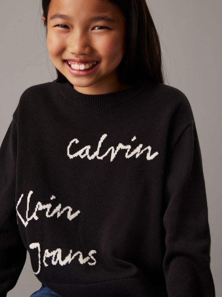 Black Logo Jumper  Girls