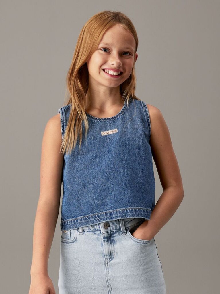 Μπλε Denim Τοπ Χωρίς Μανίκια  Κορίτσι