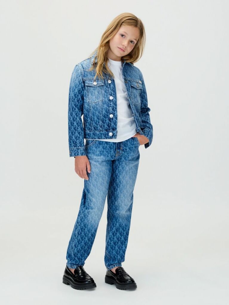 Denim Τζιν Σε Barrel Γραμμή Με Λογότυπο  Κορίτσι