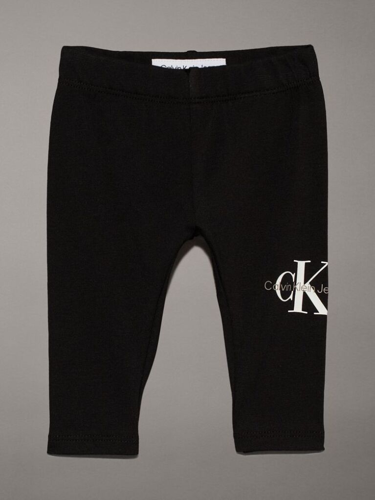 Black Newborn Monogram Leggings  Newborn