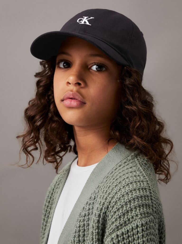 Black Kids Organic Cotton Cap  Kids Unisex