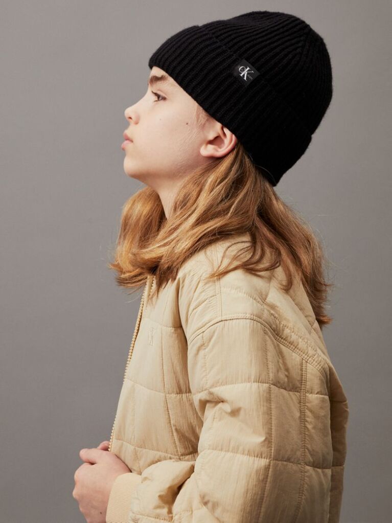 Μαύρο Unisex Ριμπ Σκουφάκι  Παιδικό Unisex