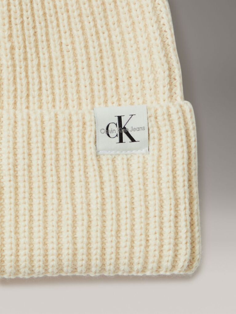 Μπεζ Unisex Ριμπ Σκουφάκι  Παιδικό Unisex