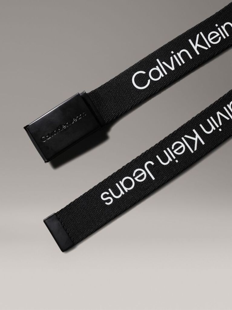 Μαύρο Παιδική Unisex Ζώνη Από Canvas Με Λογότυπο  Παιδικό Unisex
