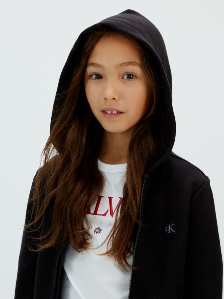 Black Zip Hoodie  Kids Unisex