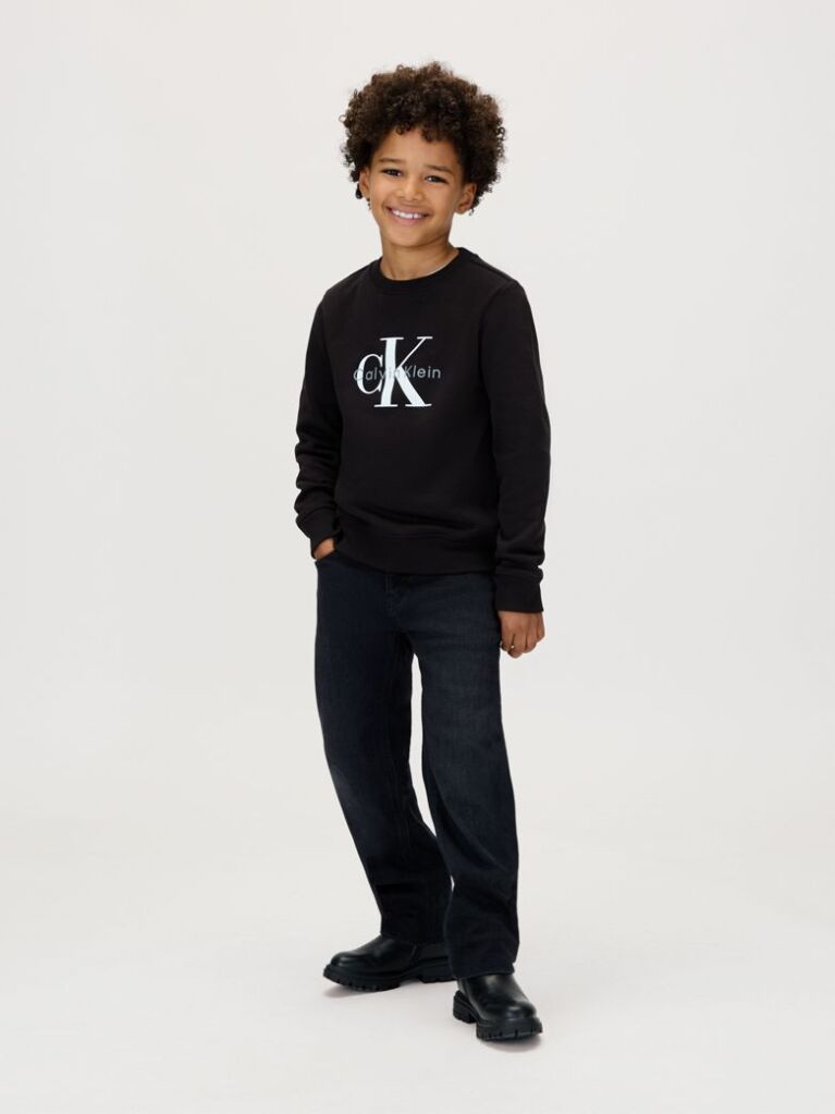 Black Kids' Logo Sweatshirt  Kids Unisex