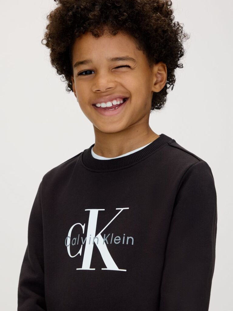 Black Kids' Logo Sweatshirt  Kids Unisex