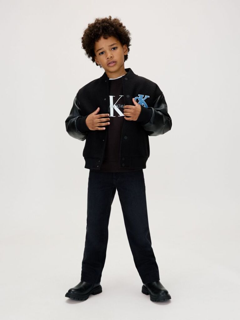 Black Kids' Logo Sweatshirt  Kids Unisex