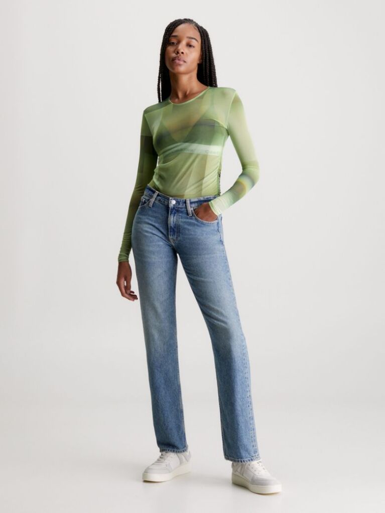Denim Low Rise Straight Jeans  Women