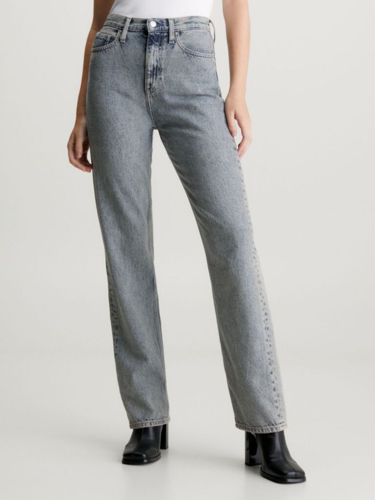 Denim High Rise Straight Jeans  Women