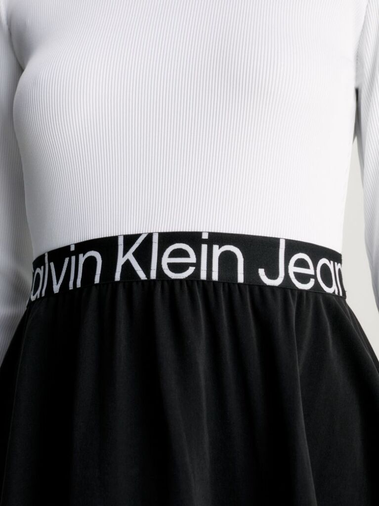 Multi Logo Tape Long Sleeve Dress  Women