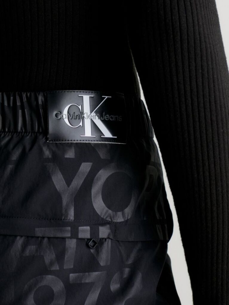 Black All-Over Logo Cargo Pants  Women