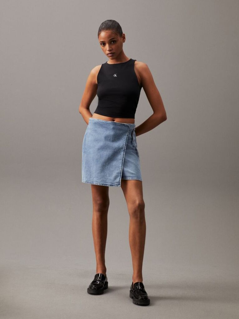 Denim Denim Φούστα Wrap Σε Α Γραμμή  Γυναίκα